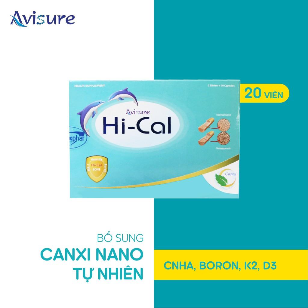 Canxi Nano dành cho bà bầu và cho con bú Avisure Hical 20 viên