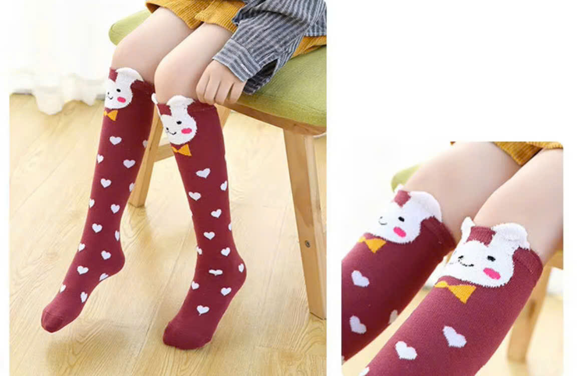 TẤT VỚ HOẠ TIẾT HOẠT HÌNH SIÊU XINH DỄ THƯƠNG MÃ 32 TỪ 3-12 TUỔI DÀNH CHO BÉ GÁI