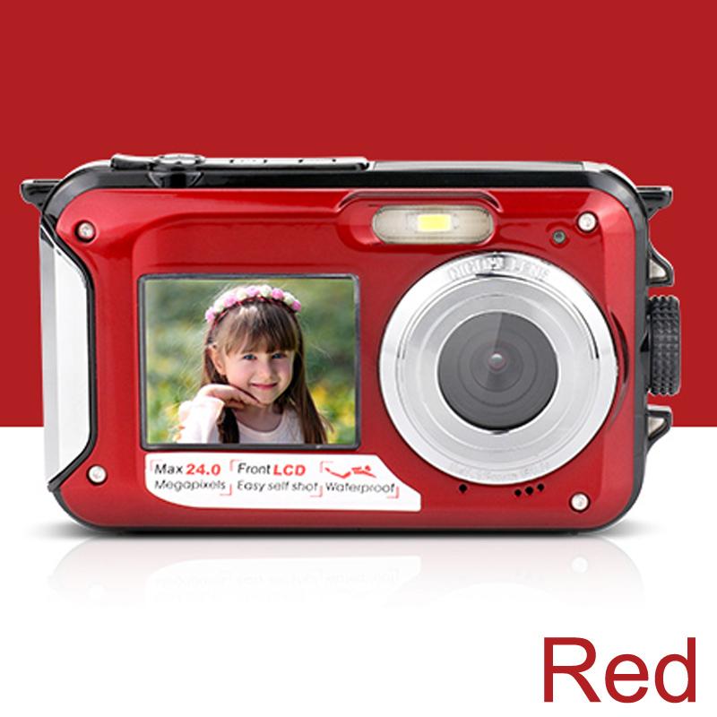 Máy ảnh kỹ thuật số không thấm nước để chụp ảnh màn hình kép 48MP Máy ghi hình ảnh ngoài trời Camcorder 1080p Cam Anti Shake