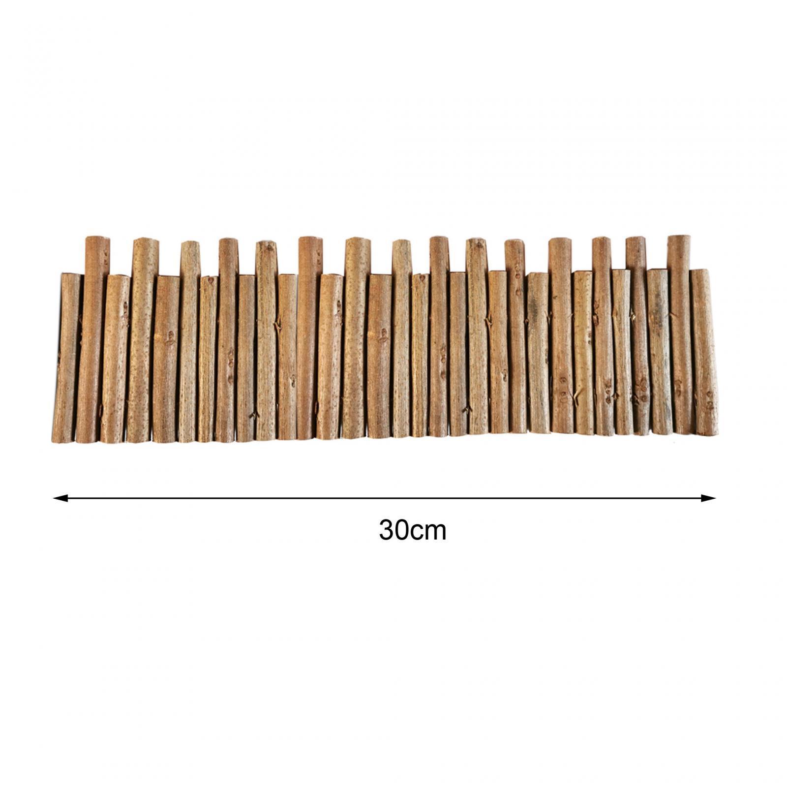 Hamster Wooden Fence Standing Climbing Platform Door Fence Small Animals Chew Toys Hamster Climbing Ladder Hamster Bridge for Chipmunk Mice