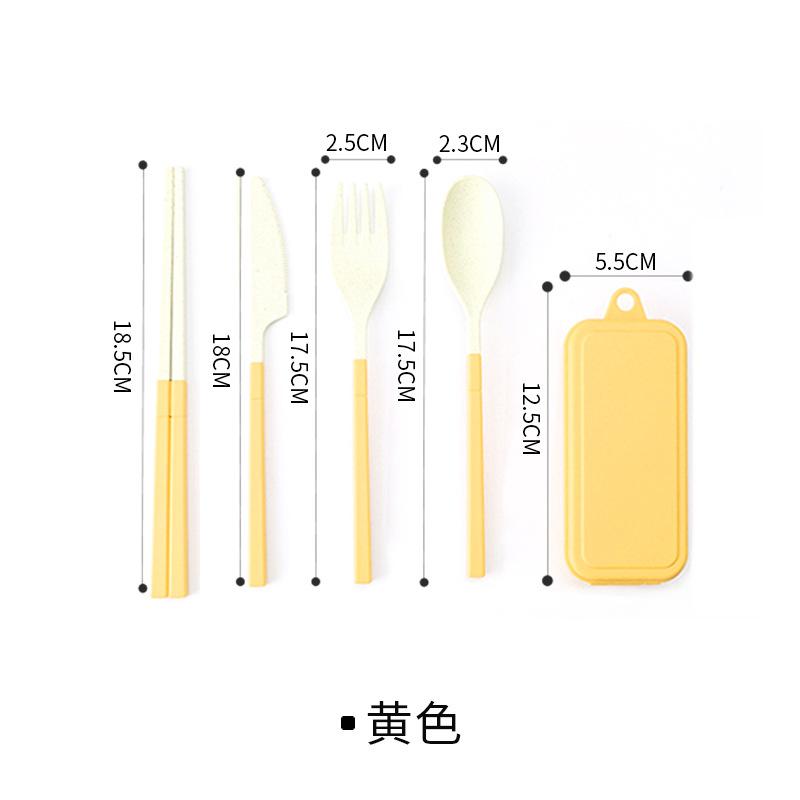 Bộ dụng cụ ăn có thể gập gọn kèm hộp đựng tiện dụng mang theo