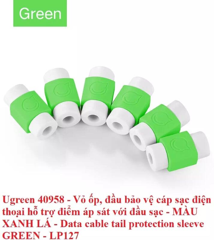 Ugreen UG40958LP127TK Màu Xanh lá Đầu bọc bảo vệ cho cáp sạc điện thoại + máy tính bản - HÀNG CHÍNH HÃNG