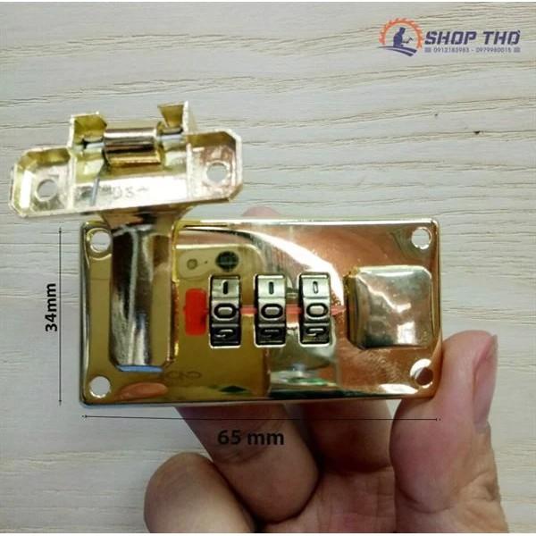 Khóa hộp mầu vàng có khóa số 65x34mm  lưu ý chỉ bán khóa không phải cả hộp