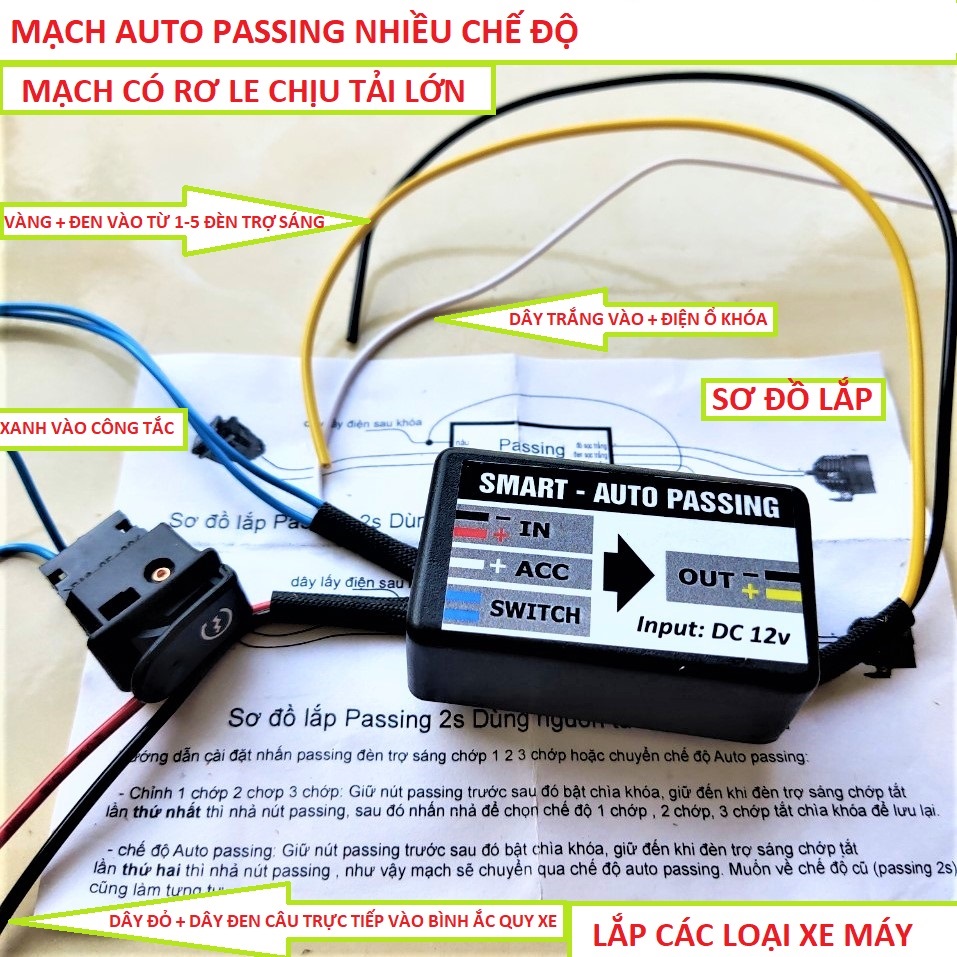 Đèn trợ sáng xe máy FX02 - 35W kèm mạch passing auto hàng cao câp vỏ hợp kim mẫu mới siêu bền