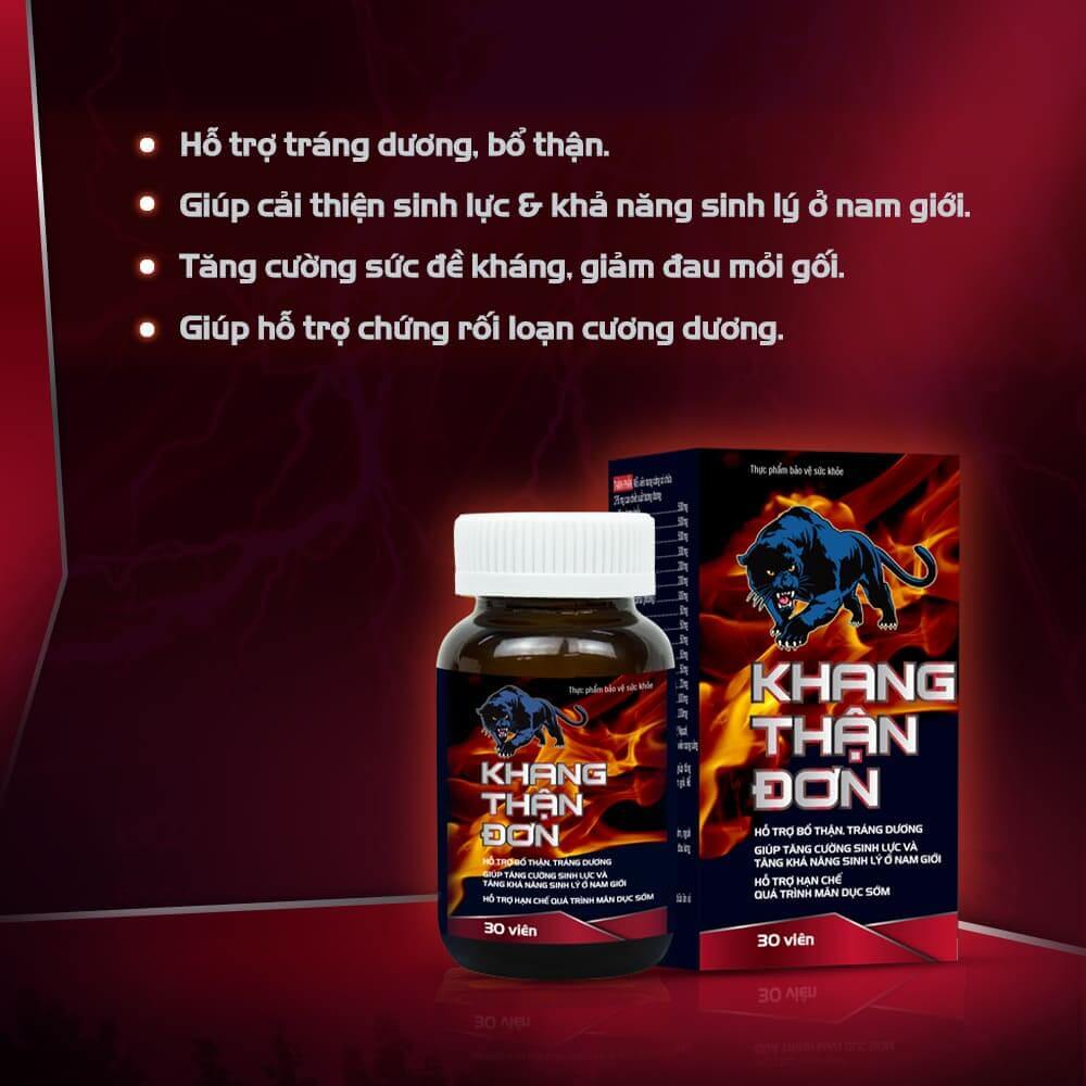 Combo 3 Hộp Hỗ Trợ Tăng Cường Chức Năng Sinh Lý Nam Bổ Thận Tráng Dương - Khang Thận Đơn 30Viên/Hộp