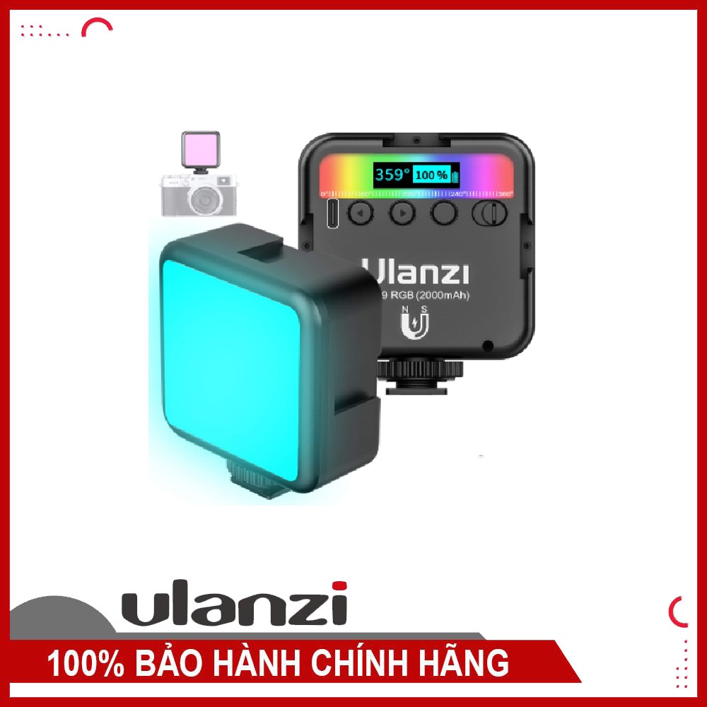 ULANZI VL49 RGB (2500-9000K) - HÀNG CHÍNH HÃNG - Đèn Led Đổi Màu RGB, tích hợp pin 2000mAh