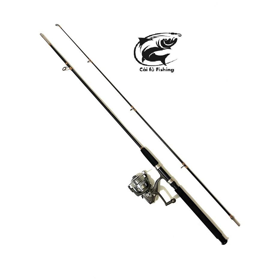 Bộ Cần 2 Khúc Đặc SHIMANO Scabard và Máy CL6000+Tặng Cước Daiwa, Cần 2 Khúc Bạo Lực_Cái fù Fishing