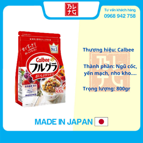 Hình ảnh Ngũ Cốc Sấy Khô Calbee nội địa Nhật Bản 800g