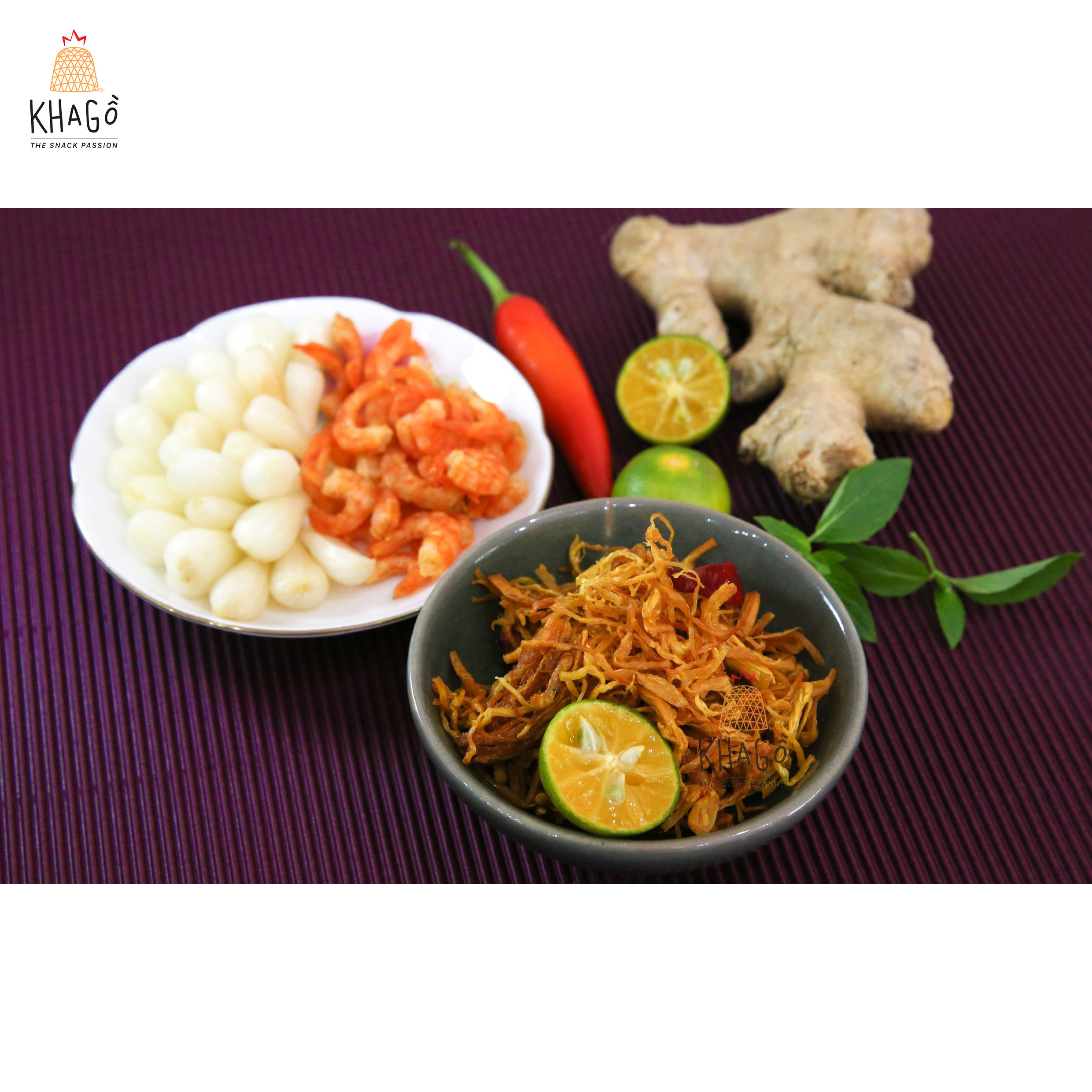 KHÔ GÀ NGUYÊN VỊ 120Gr | Không lá chanh, không bơ tỏi | KHA GỒ| Quà tết 2024, ăn vặt văn phòng, du lịch, đặc sản Sài Gòn