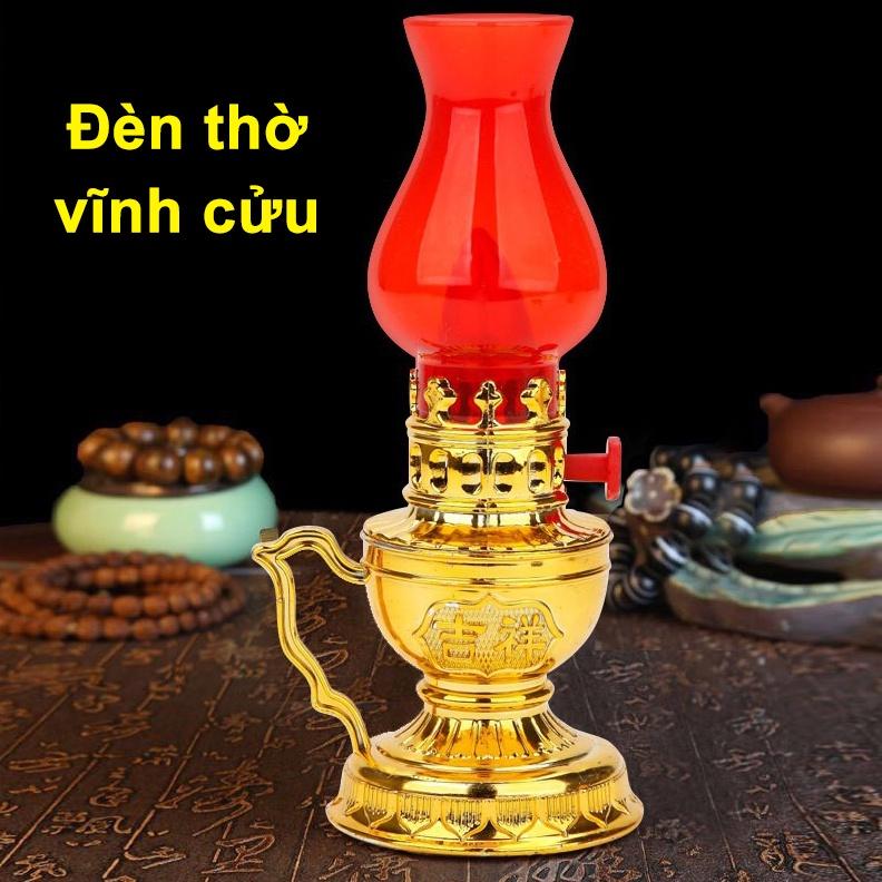 Đèn thờ vĩnh cửu ,thiết kế cổ kính, hài hoà, cân đối, tăng phần trang nghiêm