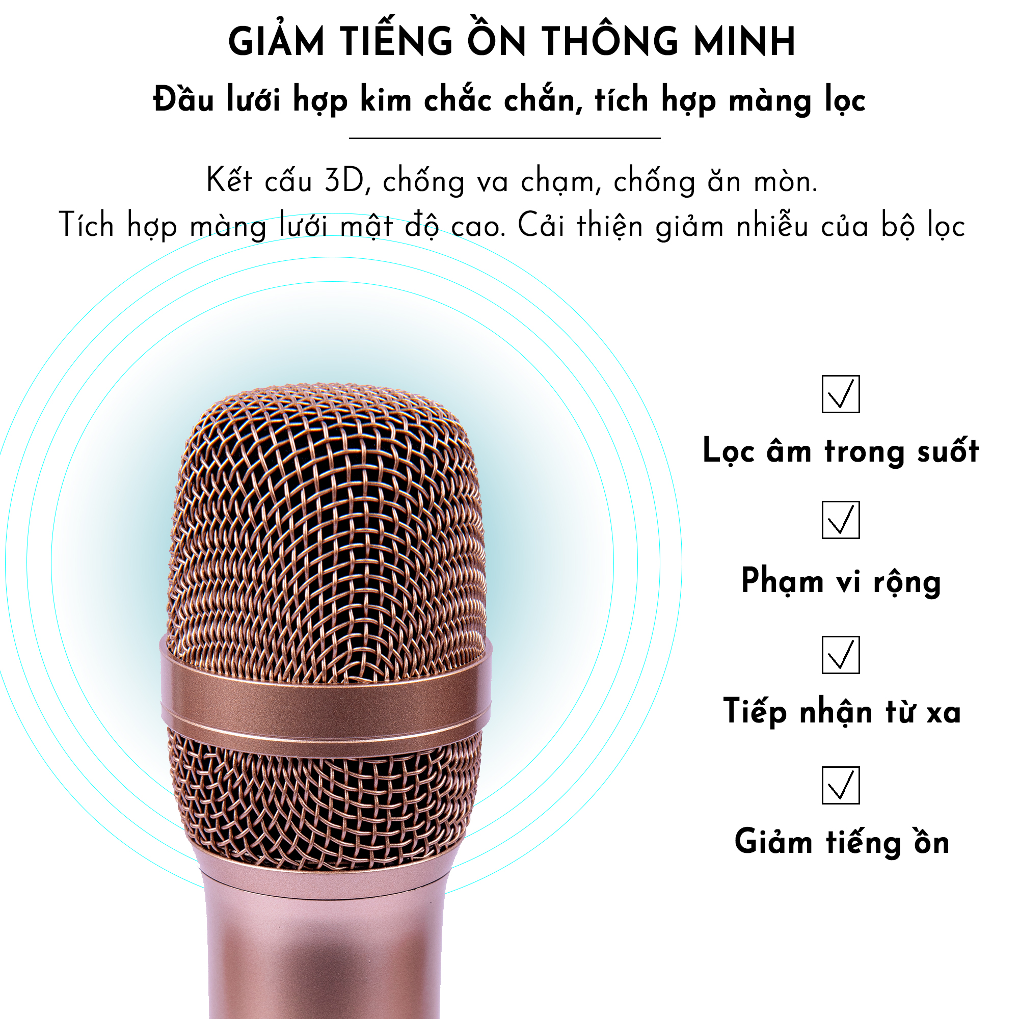 Micro karaoke không dây cao cấp JSJ-W121 Hàng Chính Hãng