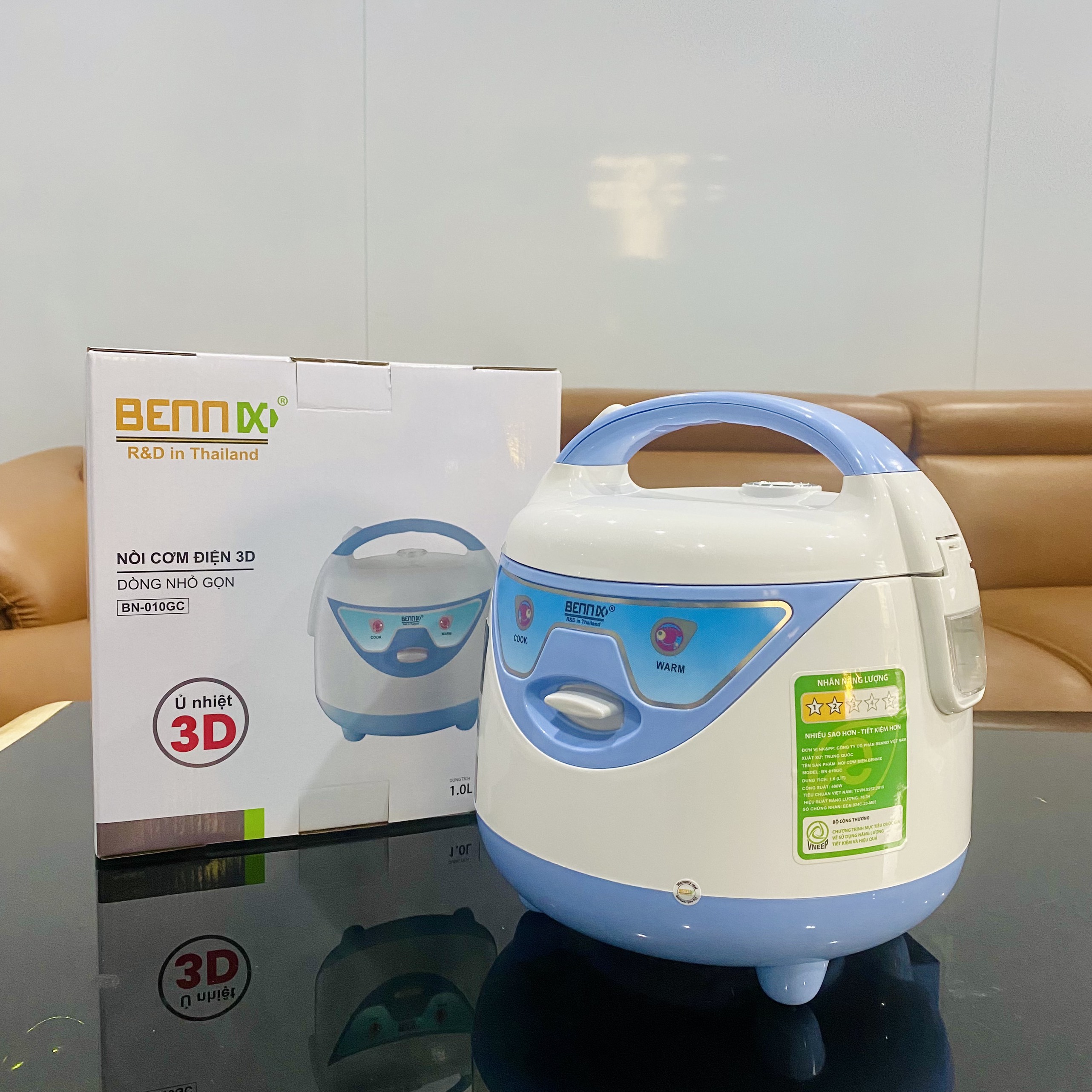 Nồi Cơm Điện Bennix BN-010GC Lòng Nồi Chống Dính Dung Tích 1L- Hàng Chính Hãng