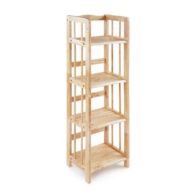 Kệ sách 4 tầng 40cm gỗ cao su tự nhiên