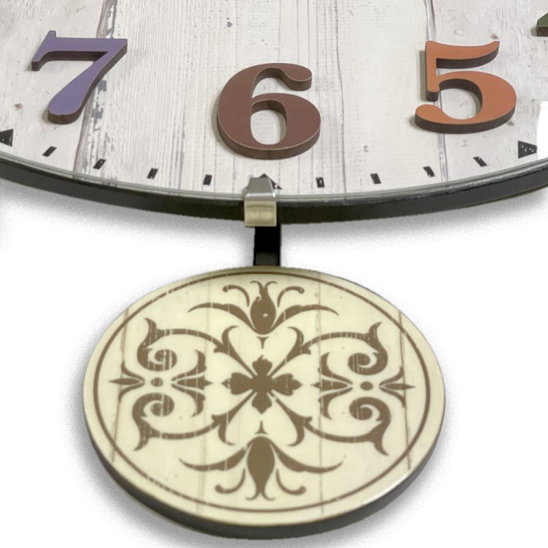 Đồng hồ treo tường RHYTHM WOODEN WALL CLOCKS CMP549NR03- Vỏ màu Trắng ( Kích thước 30.0 x 38.7 x 6.2cm), Vỏ màu nâu