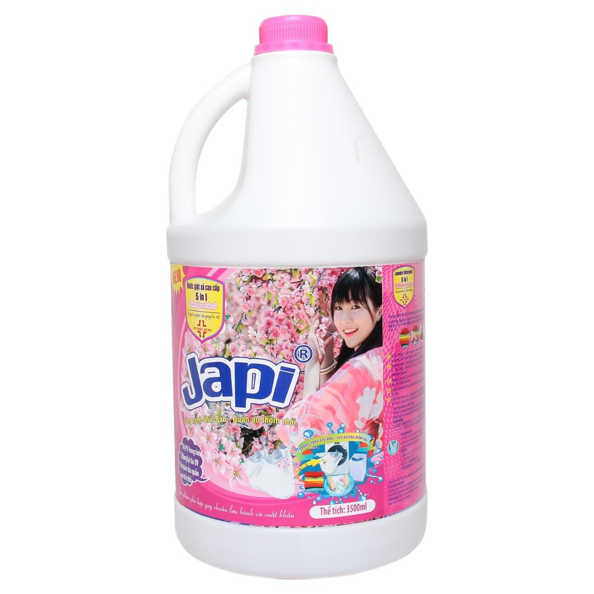 Nước giặt xả Japi hương hoa anh đào đỏ 3.5L