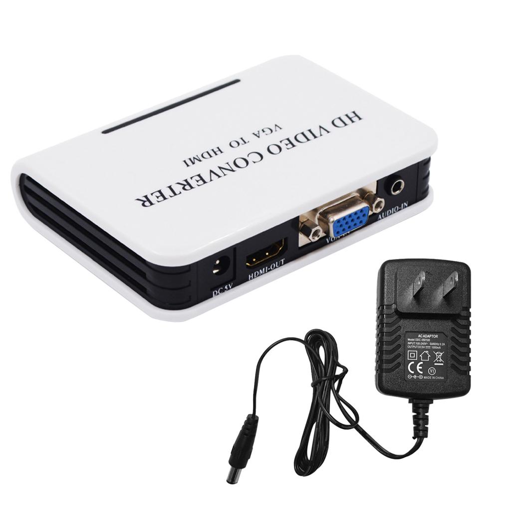 VGA to HDMI adapter Digital to Analog Video Audio Converter For PS4/PC US