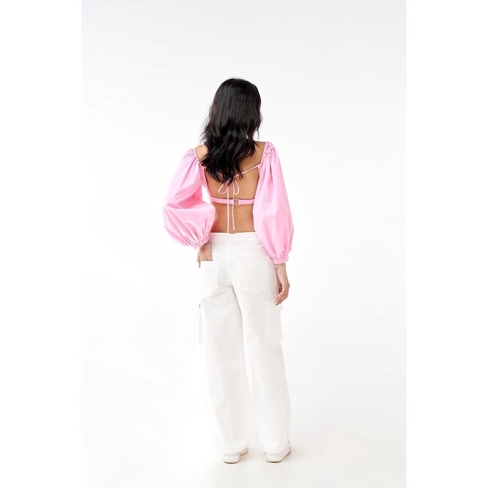 DOTTIE - Áo ngắn tay phồng nữ hồng T0572