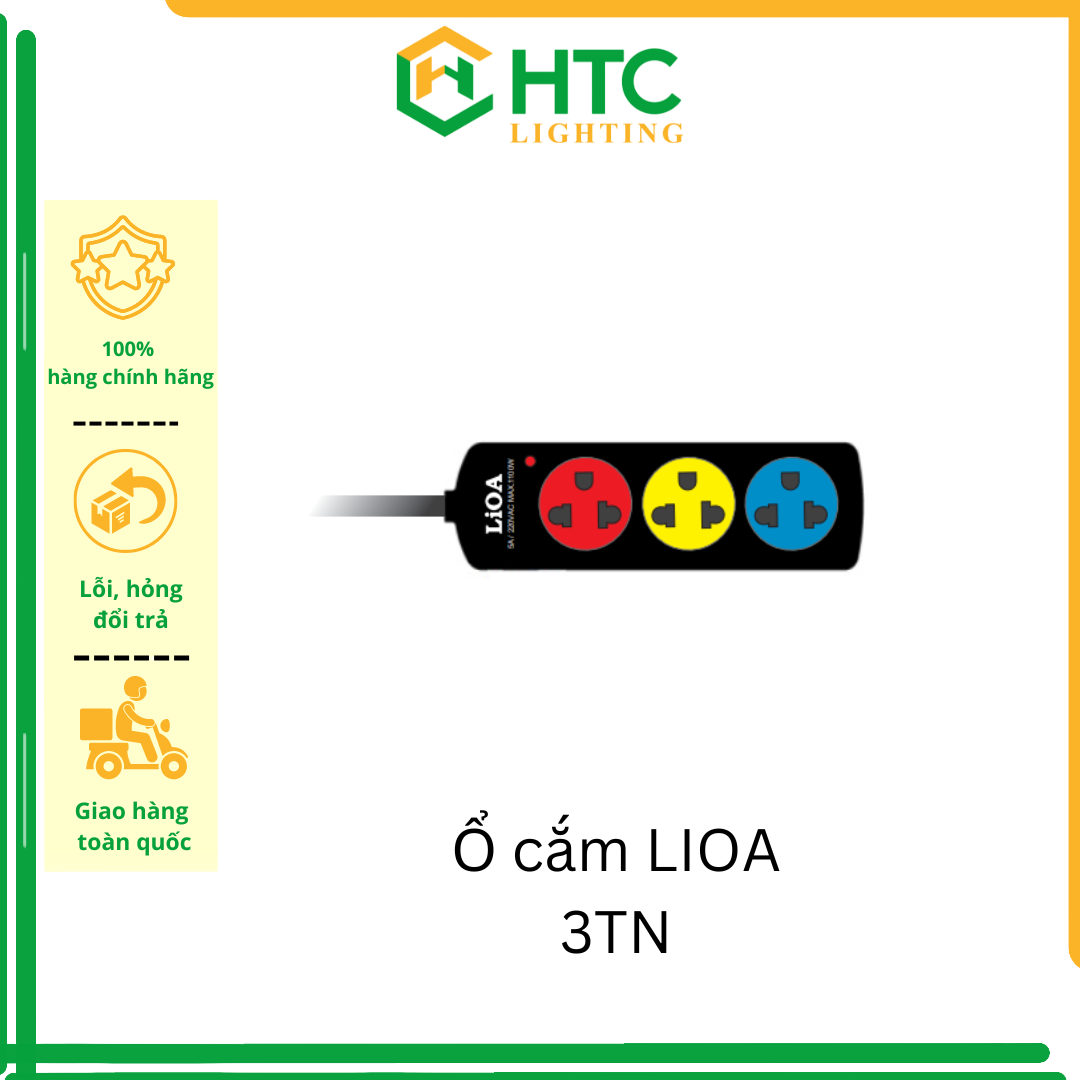 [CHÍNH HÃNG] Ổ Cắm LiOA 3TN3.2.5 (3m) - 3TN5.2.5 (5m) 3 Lỗ 3 Ổ Cắm Kéo Dài Không Công Tắc
