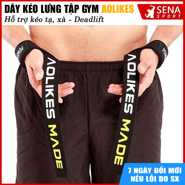 Dây kéo Lưng Lifting Straps hỗ trợ tập thể hình Aolike