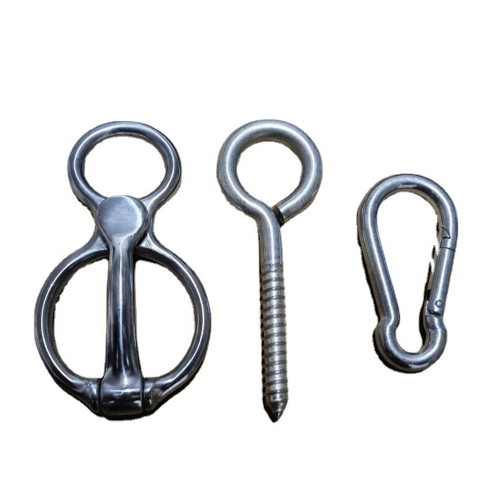 3Sets Horse Tie Rings Horse Tack Supplies Snap Buckle Safety Horse Accessory