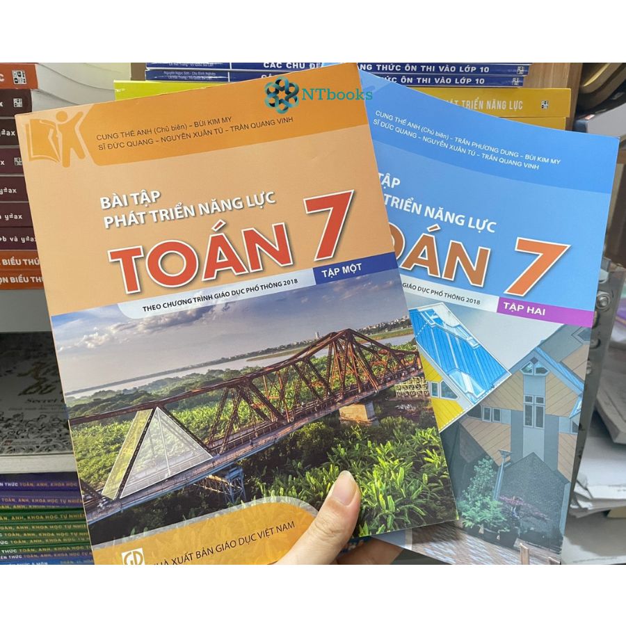 Combo 2 cuốn sách Bài tập phát triển năng lực Toán 7 Tập 1 và Tập 2
