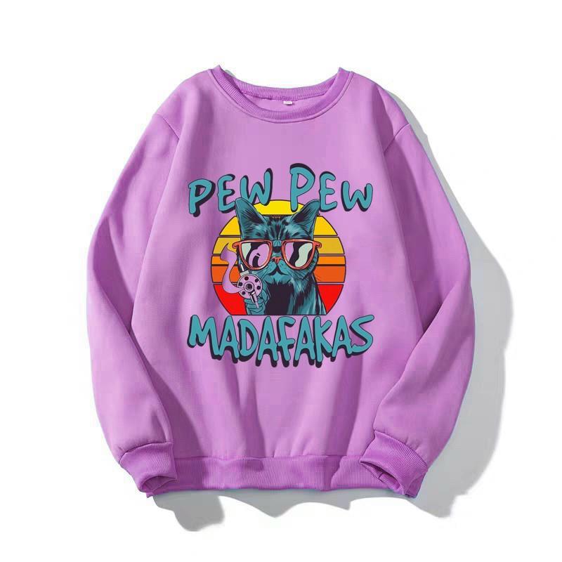 Áo sweater nam nữ in hình PEW PEW dễ thương, chất nỉ dày dặn, hợp làm áo cặp - DS124