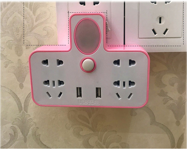 Bộ chia ổ điện 2 cổng USB - Giao màu ngẫu nhiên