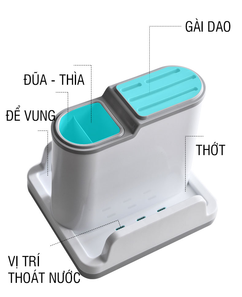 Kệ để dao thớt nhà bếp - nhựa