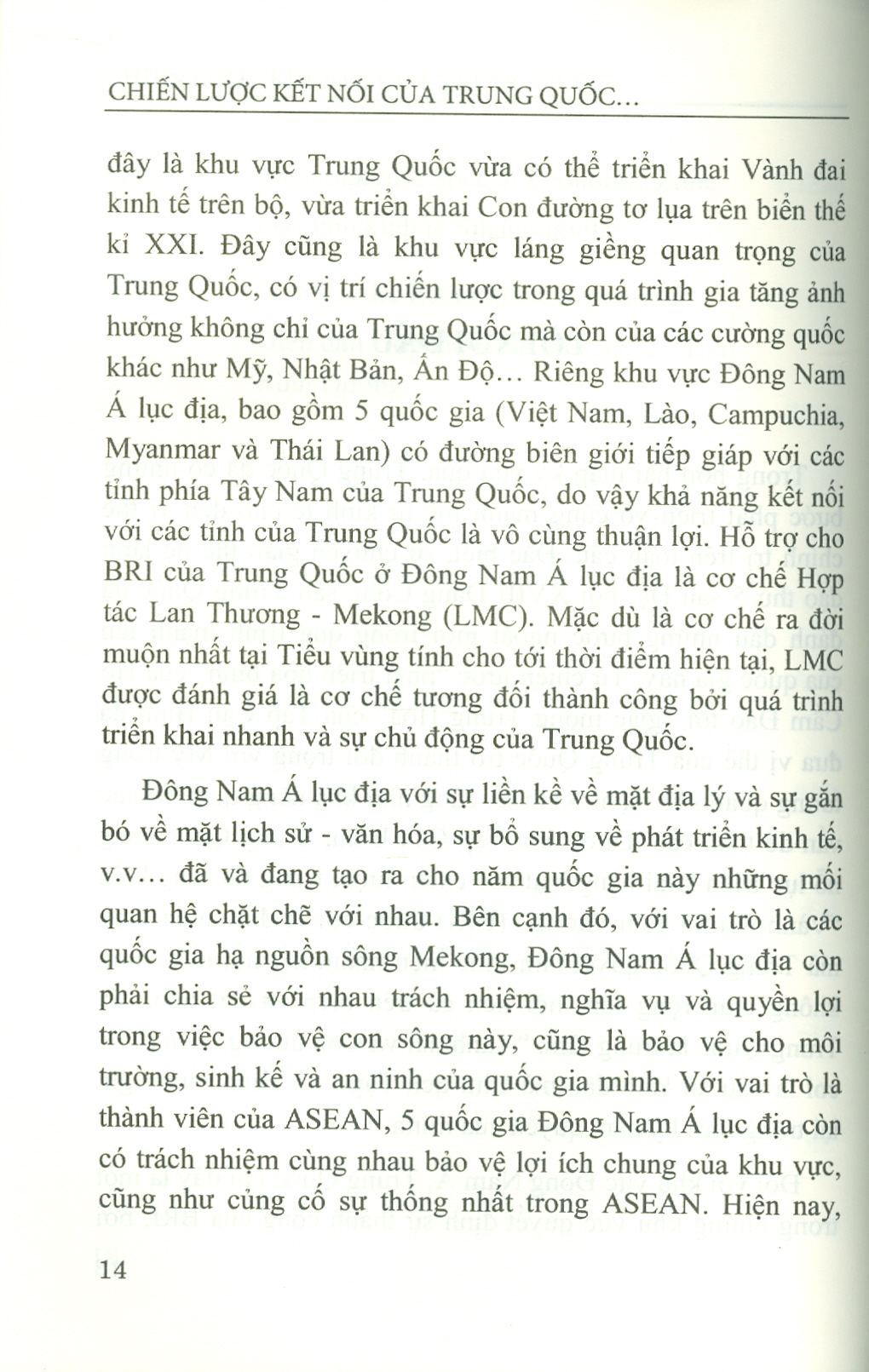 Chiến Lược Kết Nối Của Trung Quốc Với Các Nước Đông Nam Á Lục Địa Giai Đoạn Hiện Nay (Sách chuyên khảo) - Viện Hàn lâm Khoa học Xã hội Việt Nam - Viện Nghiên cứu Trung Quốc - TS. Trần Thị Hải Yến chủ biên