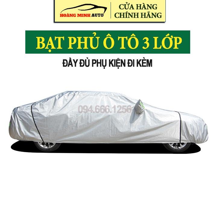 Bạt phủ ô tô, xe hơi 3 lớp tráng nhôm cách nhiệt, chống nắng, chống xước, chống cháy, đủ size cho tất cả các xe 4-7 chỗ