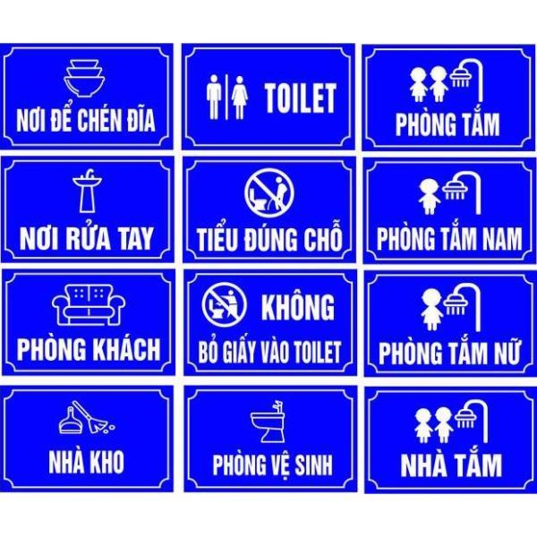 Bảng phòng khách, nghe nhạc, phòng tắm, phòng gia đình, thư giãn, toilet, phòng ăn, cấm lửa....