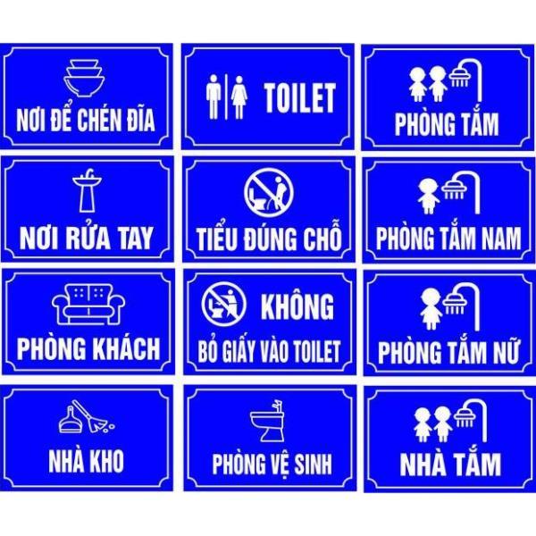 Bảng phòng khách, nghe nhạc, phòng tắm, phòng gia đình, thư giãn, toilet, phòng ăn, cấm lửa....