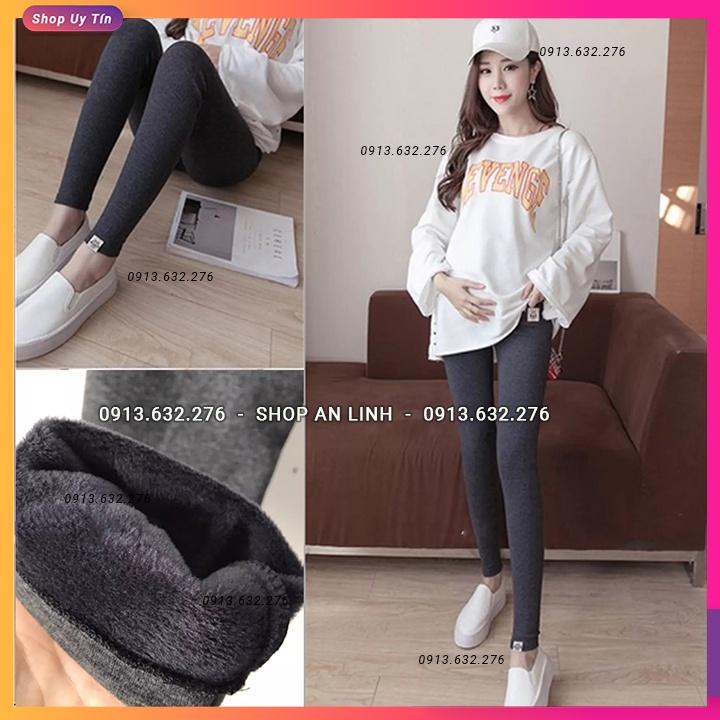 QUẦN LEGGING BẦU LÓT LÔNG