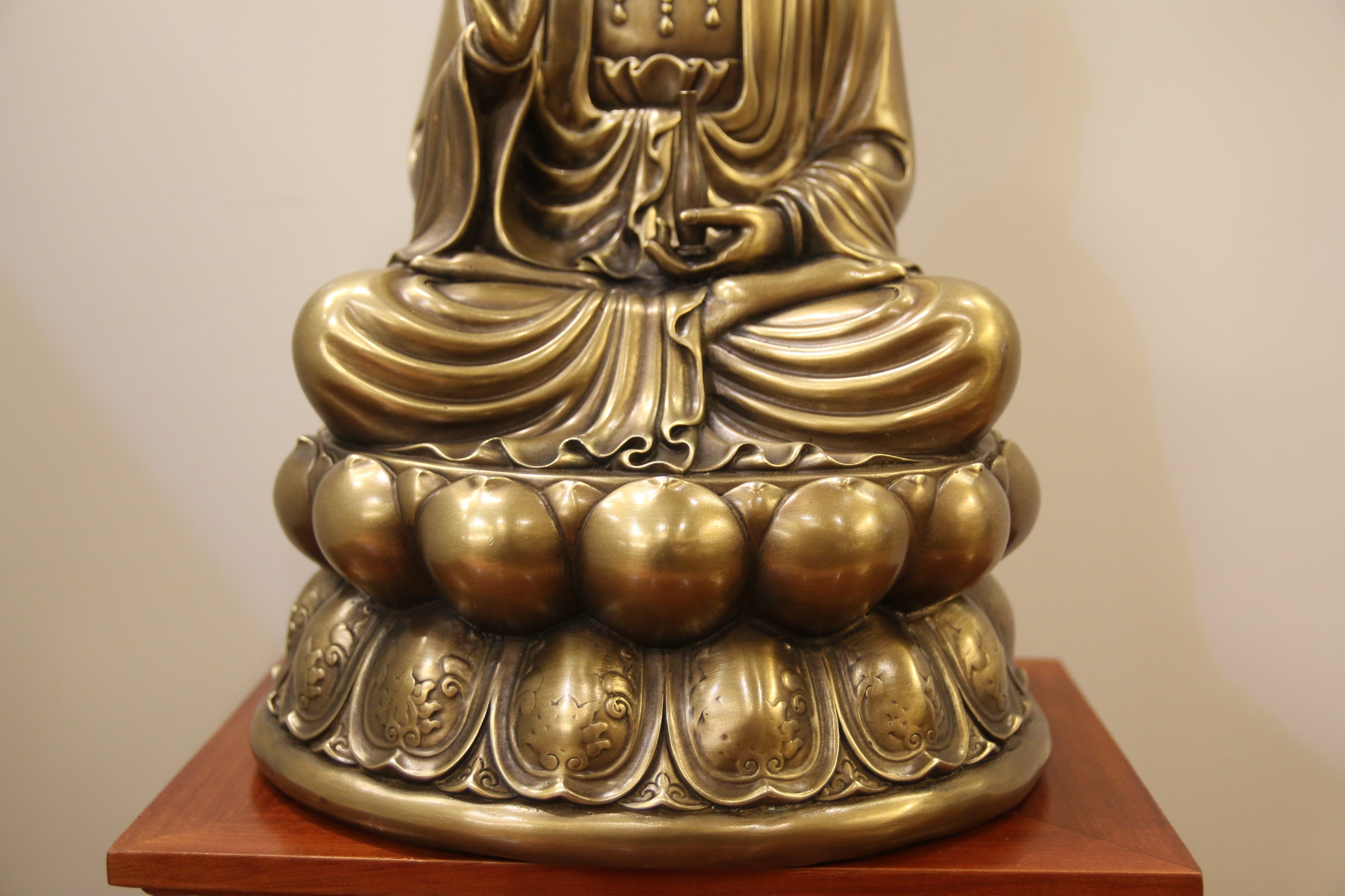 Tượng Phật Quan Âm Bồ Tát Cao 48cm Bằng Đồng