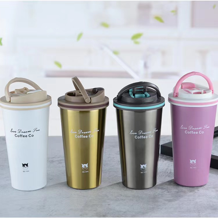 Cốc giữ nhiệt nóng lạnh 500ml, ly giữ nhiệt nóng lạnh 500ml hàng xuất Hàn