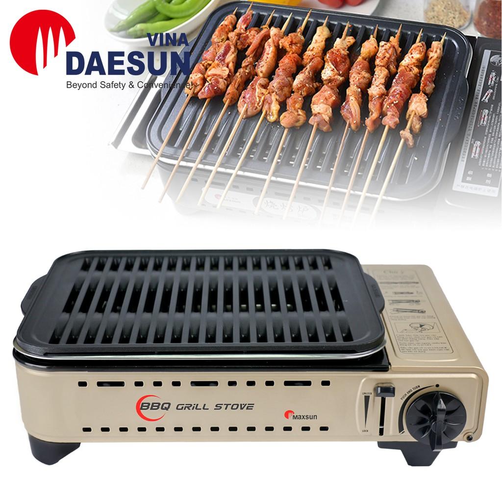 Bếp Nướng Ga Maxsun MS-8 Mini BBQ - Công suất 2300W | Chống Dính - Thoát Dầu Mỡ Tự Động | Hàng Chính Hãng