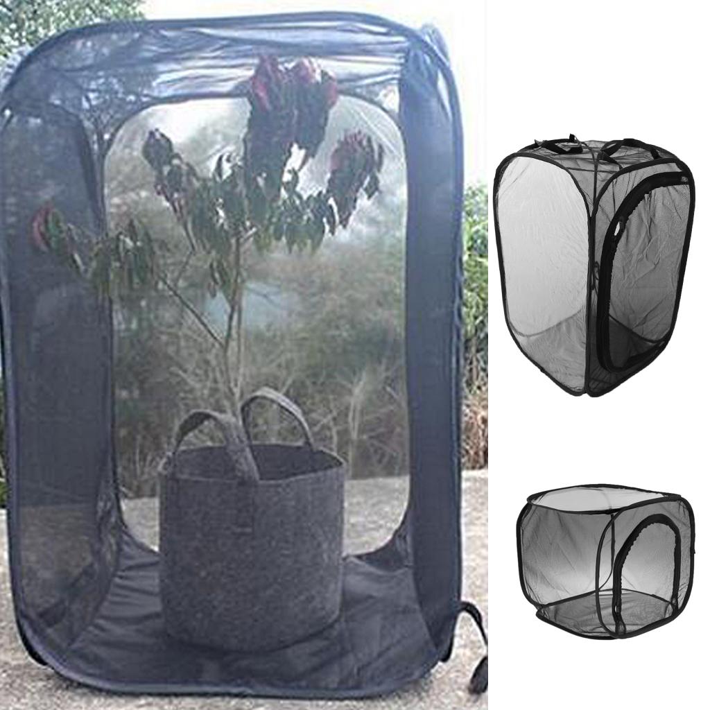 Foldable Insect And Butterfly Habitat Net Terrarium Breeding Cage Black