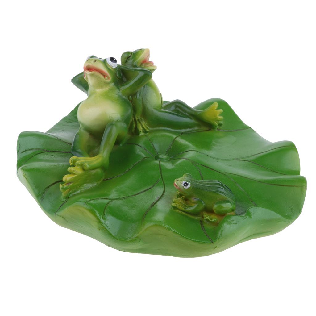 6 Type True to Nature Water Floating Ornament Pond Lily Lotus Leaf Frog Garden Pond Fishpond Summer Swimming Pool Decor