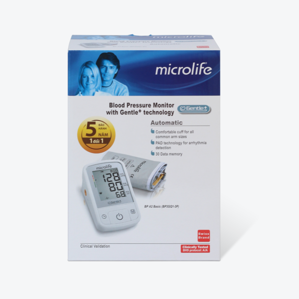 Máy đo huyết áp bắp tay Microlife BP A2 BASIC  hàng chính hãng