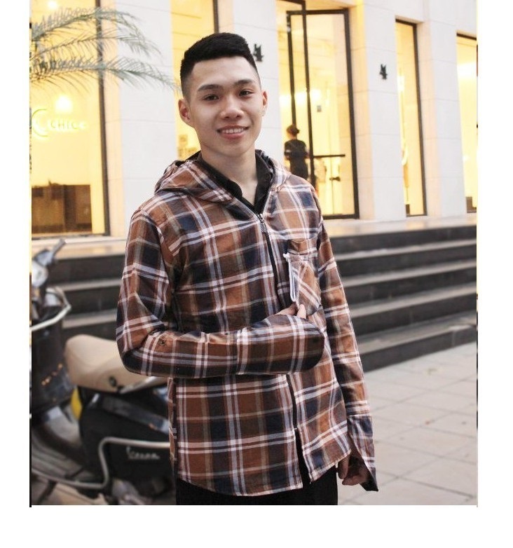 Áo chống nắng họa tiết KẺ KARO cho nam, thời trang tiện lợi