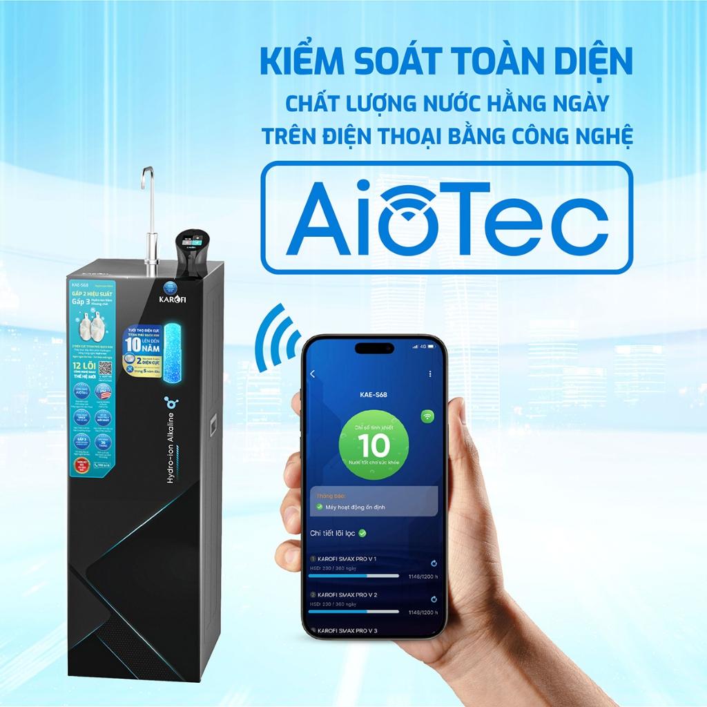 [TẶNG BỘ LÕI] Máy lọc nước Hydro-ion Kiềm 12 lõi KAROFI S68, Điện phân trực tiếp, Giao trước lắp sau miễn phí - Hàng Chính Hãng