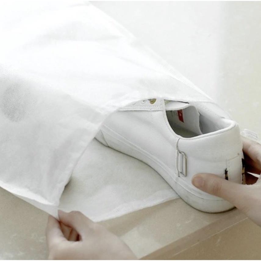 10 túi bọc giày chống bụi dây rút dùng làm túi bao giày bao dép