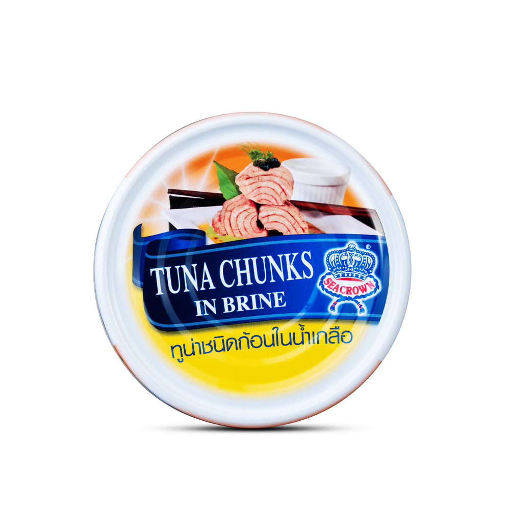 Cá hộp Sea Crown cá Ngừ xắt khúc ngâm muối (NK Thái Lan)-Thùng 48 lon