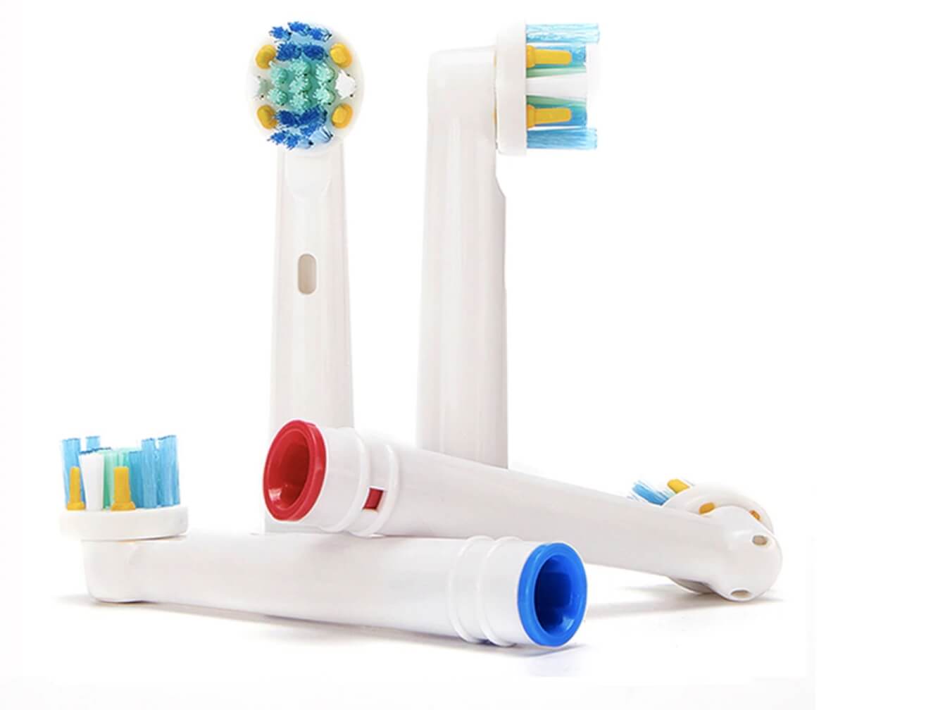 Cho máy Oral B Braun, bộ 4 Đầu Bàn Chải đánh răng điện thay thế MIHOCO EB25-P New Floss Action, đánh tan mảng bám, cao răng, làm sạch vết ố