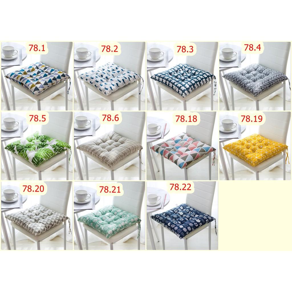 ĐỆM VUÔNG NGỒI BỆT HỌA TIẾT TƯƠI SÁNG