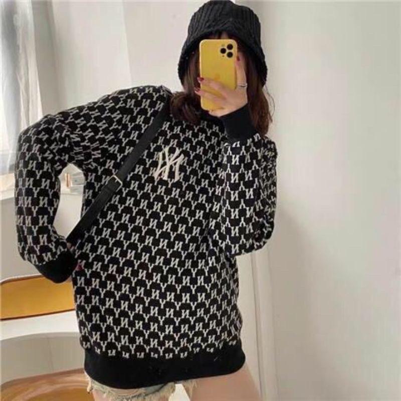 Áo Sweater Unisex NY màu ĐEN/KEM Vải Chân cua Form Rộng Ulzzang Unisex Nam nữ unisex Jaystoree