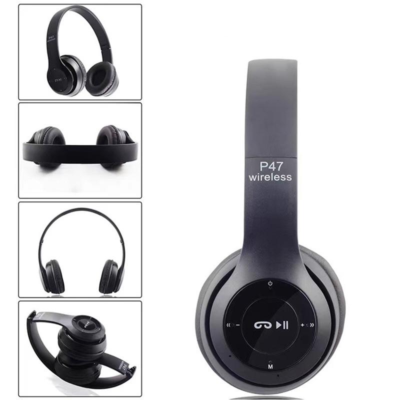 P47 Tai Nghe Nhét Tai Không Dây Tai Nghe Inalambicos Dành Cho IOS Android Di Động Xiaomi Sumsamg Huawei Hỗ Trợ Thẻ SD Bluetooth