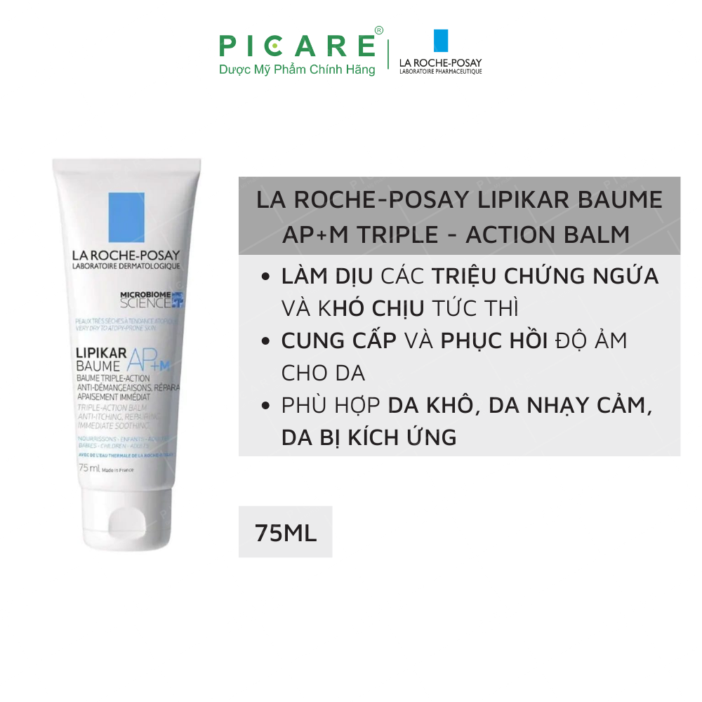Kem dưỡng làm dịu da cho trẻ em &amp; trẻ sơ sinh La Roche-Posay Lipikar Baume Apbiome+ 75ml