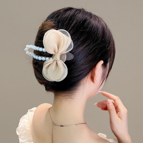 Kẹp nơ ngọc trai