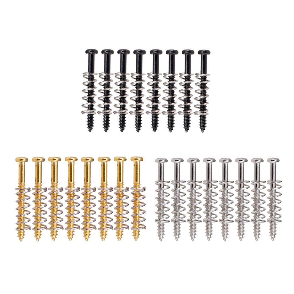 Set of 16 Iron Guitar Bass Pickup Humbucker Ring Mount Screws String Instrument Parts